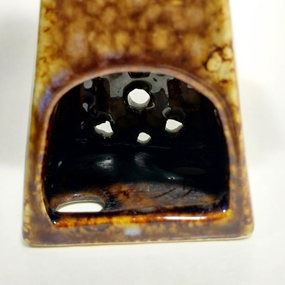 Vintage Ceramic Blue‎ Religious Cross Tea Light Candle holder #1299 - Picture 6 of 8